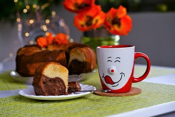 cup of coffee and chocolate