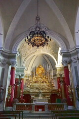 Fototapeta na wymiar Interior of the church of San Rocco in Borgo a Mozzano in Garfagnana, Tuscany, Italy