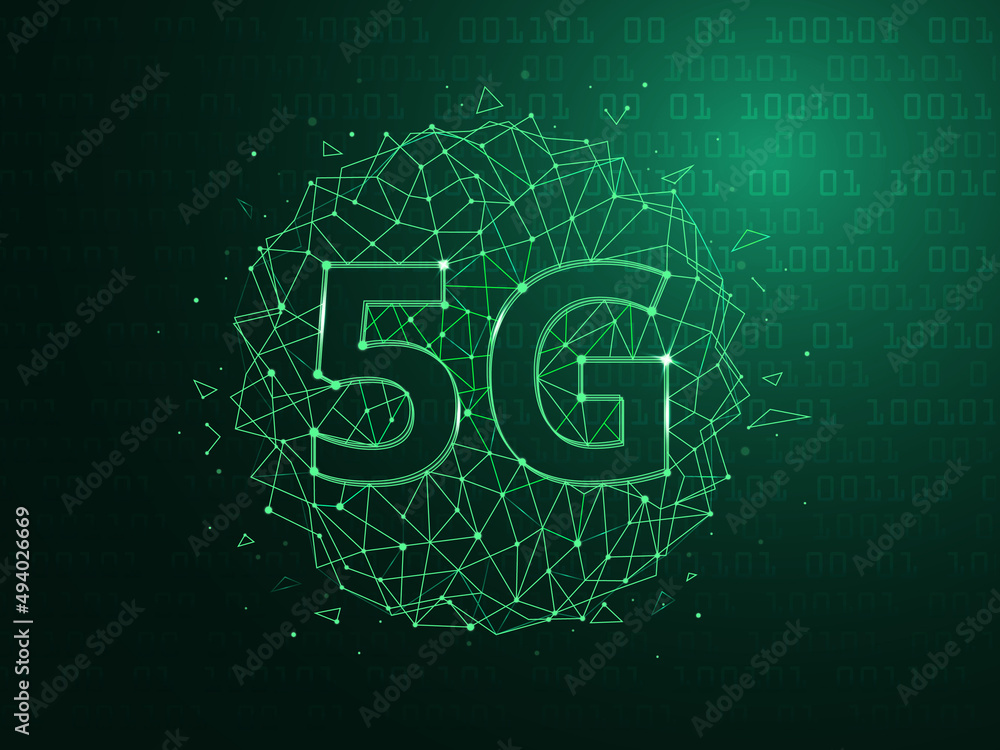 Poster 2d rendering 5g network 5g connection