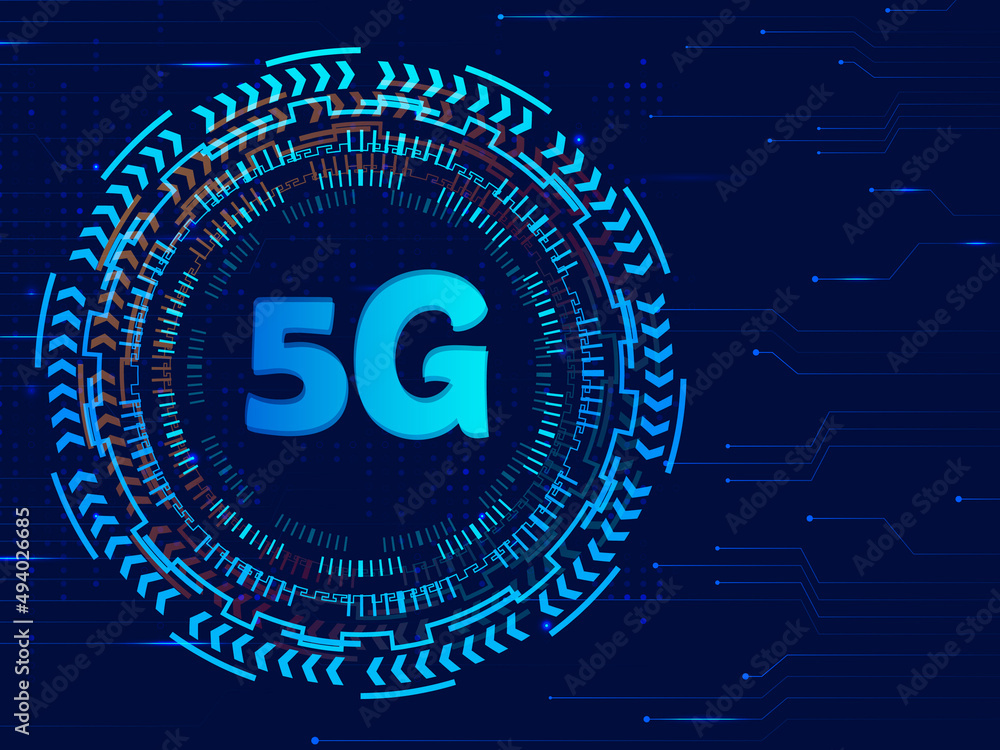 Poster 2d rendering 5g network 5g connection
