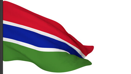 national flag background image,wind blowing flags,3d rendering,Flag of The Gambia