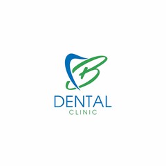 letter B dental logo design