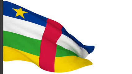 national flag background image,wind blowing flags,3d rendering,Flag of the Central African Republic