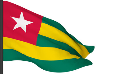 national flag background image,wind blowing flags,3d rendering,Flag of Togo