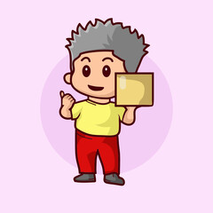Cute delivery courier mascot design