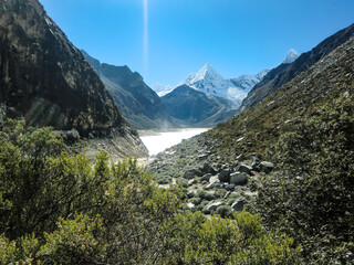Landscape in the altiplano of the Peruvian Andes