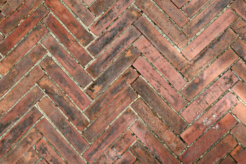 Grunge orange brick wall background texture