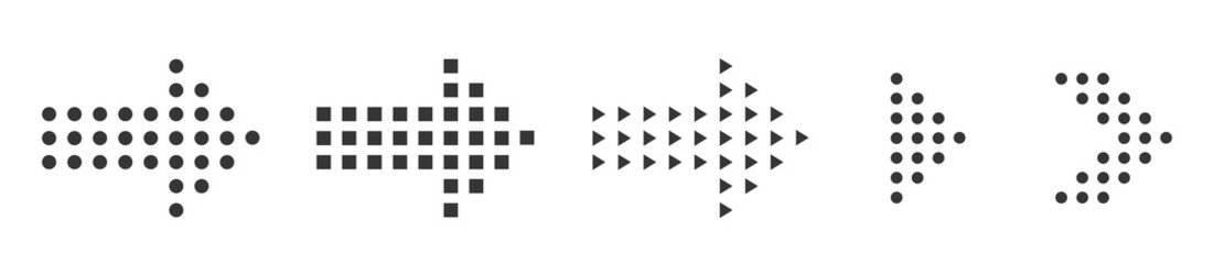 Set of arrows icon. Vector Illustration