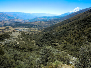Landscape in the altiplano of the Peruvian Andes