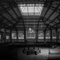 Vintage hall of traditional thermae