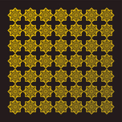 Pattern Geometric Eight Side Star Gold Islamic Elegant Abstract Shape Background for Template Decoration 