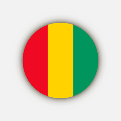 Country Guinea. Guinea flag. Vector illustration.