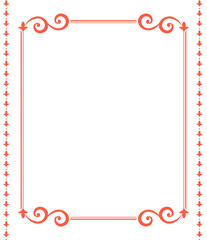 Decorative frame Elegant vector element for design in Eastern style, place for text. Floral pink and white border. Lace illustration for invitations and greeting cards