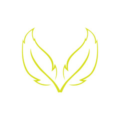 leaf logo vector template ilustrator and icon design