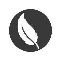 leaf logo vector template ilustrator and icon design