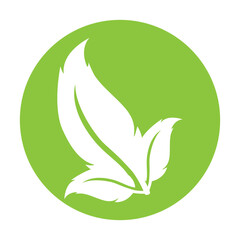 leaf logo vector template ilustrator and icon design