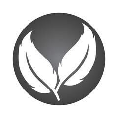 leaf logo vector template ilustrator and icon design