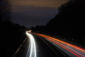 Langzeitbelichtung Autobahn