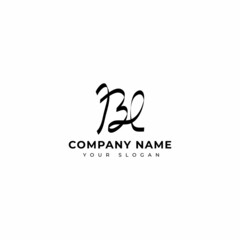 Bl Initial signature logo vector design