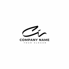 Ci Initial signature logo vector design