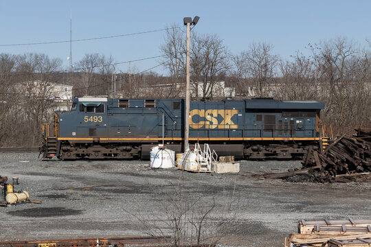 CSX Locomotive Train. CSX Transportation Operates A Class I Railroad In The US.