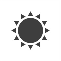 sun icon on white background. vector image
