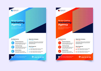Obraz premium Creative digital marketing agency a4 flyer template