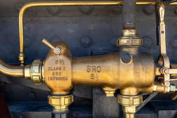 Closeup of a Nostalgic Steam Train engine