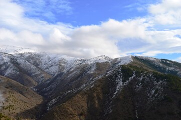 winter landscape in the mountains