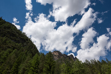 Beautiful shot of a mountain landscape under the cloudy skies in Austria