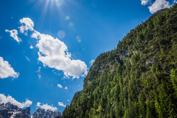 Beautiful shot of a mountain landscape under the cloudy skies in Austria