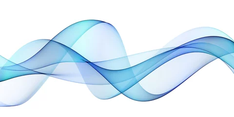 Deurstickers Color light blue abstract waves design © Kale4/Wirestock Creators