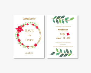 wedding invitation in watercolor style