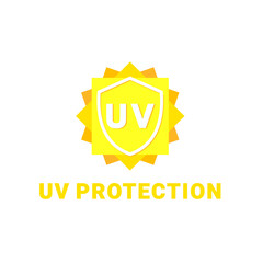 UV protection. UV radiation icon. Vector illustration