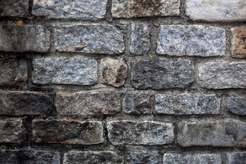 Gray stone wall and rocks