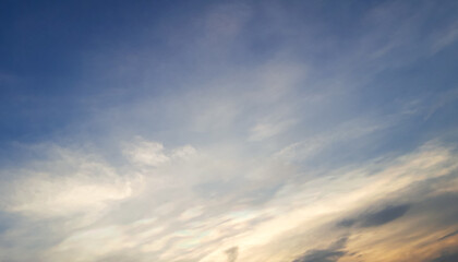 Beautiful white and blue sky.. Skyscape Photo.