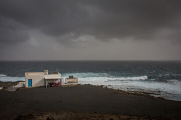Tenesar small coast village Lanzarote Canary Islands Lost Village During the volcanic eruptions it...