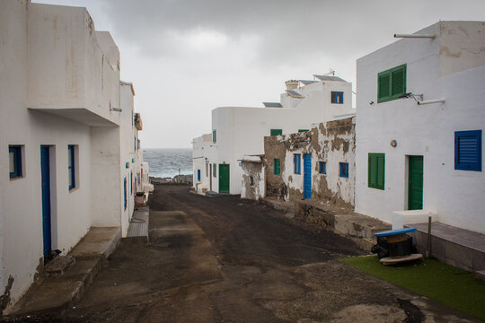 Tenesar small coast village Lanzarote Canary Islands Lost Village During the volcanic eruptions it just about survived but became completely cut off. In recent years it has become accesible and after 