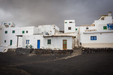 Tenesar small coast village Lanzarote Canary Islands Lost Village During the volcanic eruptions it just about survived but became completely cut off. In recent years it has become accesible and after 