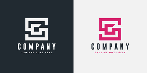 Initial Letter S and G Linked Logo. Usable for Business and Branding Logo