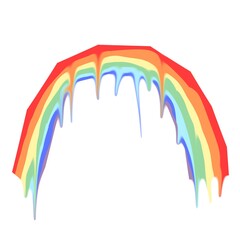 Abstract rainbow illustration. Colorful icon on White background. 