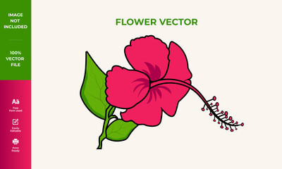 Flower Cartoon vector design. Flower illustration. Illustration of nature flower spring and summer in garden