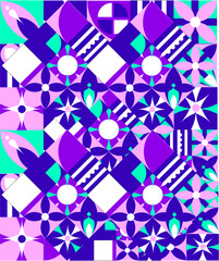 Mosaic Collage Geometric shapes