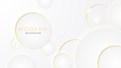 Modern abstract white background elegant circle shape design