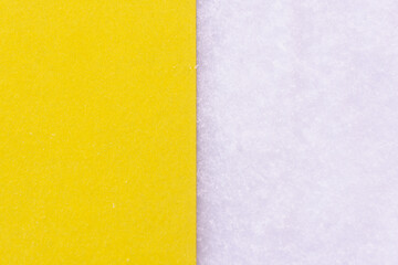 Yellow and snowy background for text.