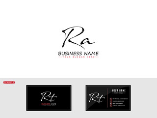 Brush RA ar Signature logo, Signature ra Letter Logo Design For stylish beauty luxury fashion brand and business card - obrazy, fototapety, plakaty