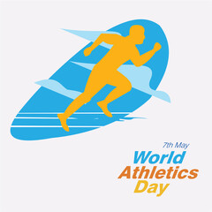 Vector graphics of world athletics day good for world athletics day celebration. simple and elegant design