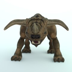 3d-illustration of an isolated alien bull