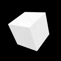 White cube glass background. 3d rendering. 