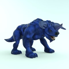 3d-illustration of an isolated alien bull